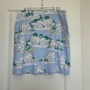 J. Jill Mediterranean Skirt w/ Pockets Large Petite